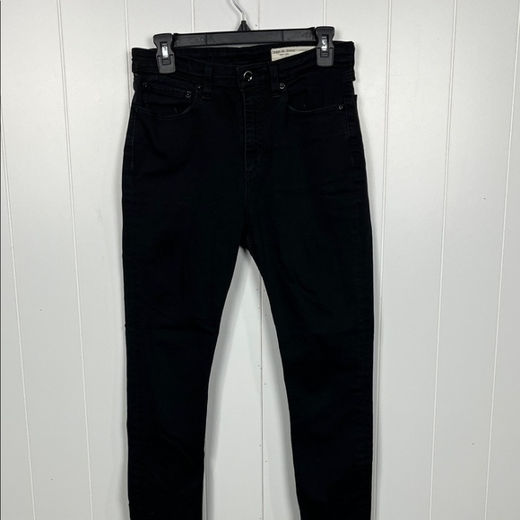 rag & bone Denim - Rag & Bone Womens Nina High Rise Skinny Jeans 28 Black Button/Fly Pockets EUC